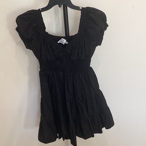 Princess Polly Elegant Black Ruched Dress